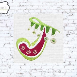 Christmas stocking machine embroidery design. Fun and whimsical christmas embroidery. Modern stocking embroidery in two sizes.