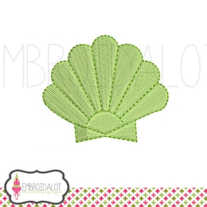 Mini shell embroidery design. Beach embroidery for small spots. Summer embroidery, mini embroidery, mini shell embroidery download.
