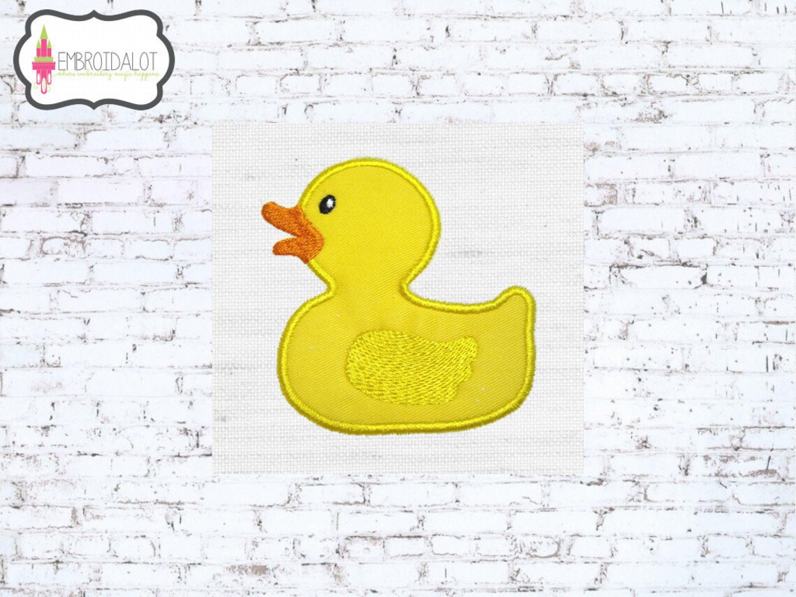 Rubber Duck Applique Embroidery Design. Duck Embroidery Etsy