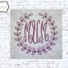 Leaf monogram frame embroidery design. Text fame in chalkboard style. Simple monogram frame. Leaf monogram frame. Chalkboard embroidery.