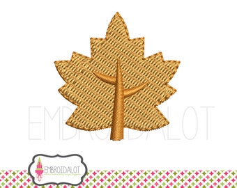 Mini fall embroidery design. Mini leaf embroidery, 7 mini sizes. Fall machine embroidery for tiny spots like bibs. Thanksgiving embroidery.