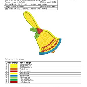 Christmas Bell Applique Embroidery Design. Christmas Applique in 4 ...