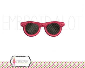 Mini sun glasses embroidery design. Summer embroidery for small spots. Beach embroidery, mini embroidery, glasses embroidery download.