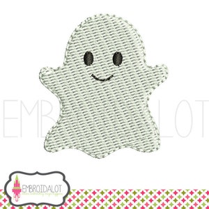Mini ghost embroidery design. Mini Halloween embroidery in 7 mini sizes. Cute ghost machine embroidery for tiny spots like bibs and onesies.