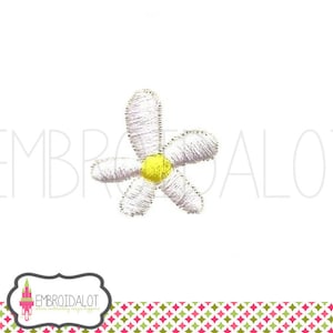 Mini Blumen Stickmuster Stickmaschine. Kleine winzige Gänseblümchen-Stickerei. Hübsche kleine Note für Gartenstickerei