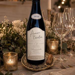 Repose bouteille vin personnalisable en céramique fait main – Range bouteille artisanal en grès