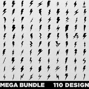Lighting Bolt Svg Bundle, 110 Types Thunder Bolt, Lighting Bolt Clipart, Flash Svg, Flash Silhouette, Thunder Silhouette, Lightning Clipart