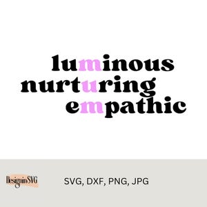 Moederdag citaat svg, dxf, png, jpg-bestand, lichtgevende verzorgende empathische svg, Moederdag, positieve svg, moeder svg, clipart, gesneden bestanden cricut