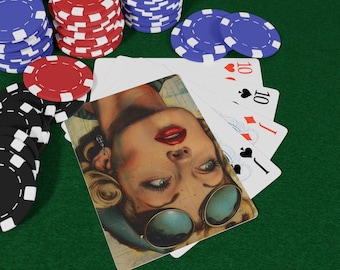 ヴィンテージクラシックポーカートランプセット、ゲームナイトやコレクターに最適、テキサスホールデム用レトロカードデッキ、ゲーマーやカジノへのギフト