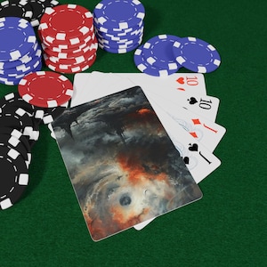 Grim Sky-pokerspeelkaartenset - uniek fantasiespel voor game-avonden, kaartspellen, geschenken, verzamelobjecten, Halloween, kerkers en draken