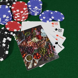 Set di carte da gioco Gourmet Delights Poker - Perfetto per serate di gioco, incontri informali e regali, ispirato al casinò, giochi di carte, poker