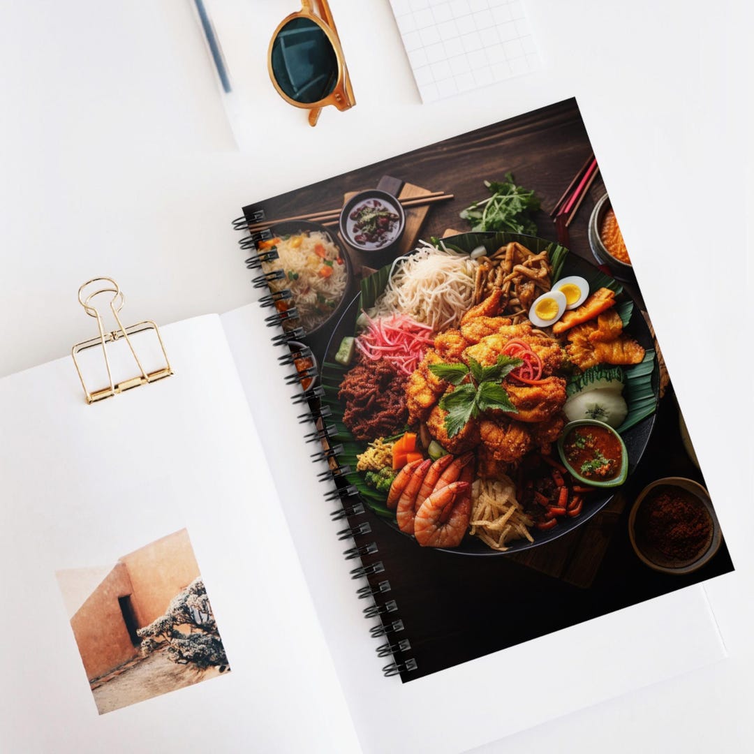 Food Notes Singapore Food Spiral Notebook - Perfect for Food Lovers, Journaling ...