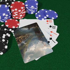 Juego de cartas de póker con historia de Noruega, regalo único de juego de cartas, juegos clásicos para la noche familiar, diseño retro para coleccionistas, perfecto para