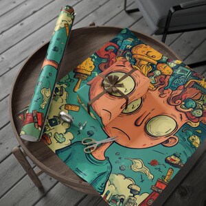 Mental Stimulation Wrapping Papers: Fun Gift Wrap for Kids Birthdays, Unique Art for Holidays, Colorful Gift Wrap Rolls, Creative Packaging