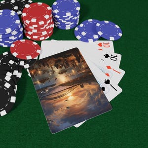 オーストラリアの歴史を描いたポーカートランプセット。豪華なカードゲーム。カード愛好家へのプレゼントに最適。ユニークなホームデコレーション。カジノナイトの必需品。