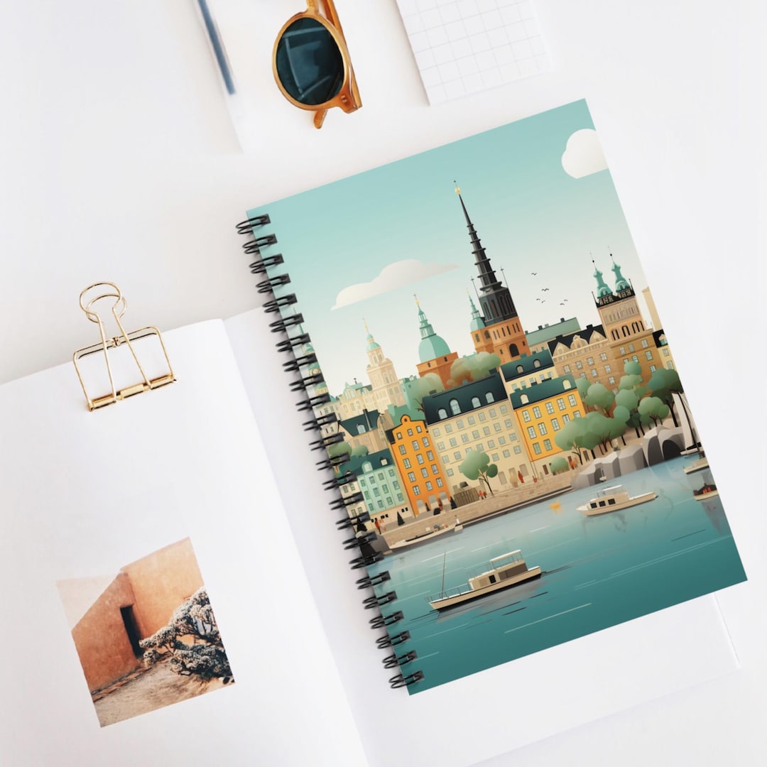 Gallery Detail: Sweden Landmarks Spiral Notebook Ideal For Journaling School Gifts