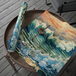 Ocean Breeze Wrapping Paper, Coastal Gift Wrap, Fun Ocean Scene, Unique Holiday Wrap, Perfect for Birthdays, Home Decor, Holiday Gift Wrap