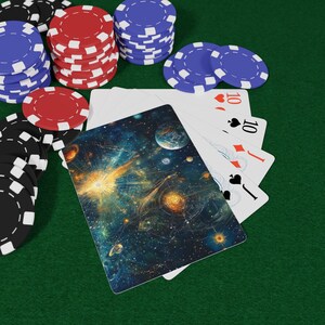 Cartas de póker de Cartografía Cósmica: Diseño celestial para noches de juego, coleccionistas, regalo para amantes del póker, baraja única, astronomía