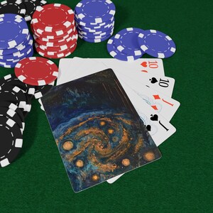 Cartas de Baralho Starry Night Skies - Baralho Celestial e Céu Noturno, Arte Astronômica Impressionante, Jogo de Cartas Colecionável Único, Cartas de Baralho