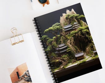Bonsai Gardens Spiral Notebook - Ruled Line, Nature Lover Gift, Journaling, Note Taking, Meditation, Stationery, Fun Sketchbook