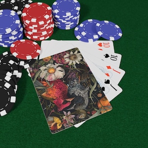 Avian Botanics Playing Cards - Bird & Floral Art Deck, Nature-Inspired Poker Set, Elegant Botanical and Bird Illustrations, Game Night