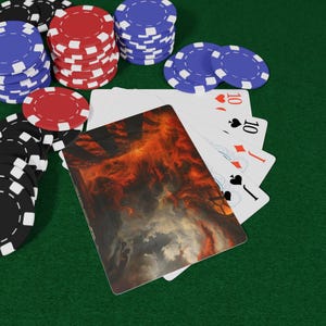 Inferno Illusion-speelkaarten - vurig fantasiespel, mystiek vuur en magische kunst, uniek kaartspel voor verzamelaars, speelkaarten, game-avondplezier
