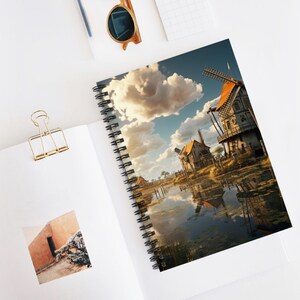 Netherlands Landmarks Spiral Notebook - Ideal for Journaling, Note-Taking, Gift for Writers, Art Lovers, Home Office Decor Notebook