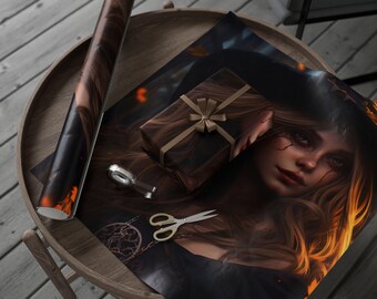 Hexen-Geschenkpapier, perfekt für Halloween-Geschenke, Anlässe, Party-Dekor, einzigartige Geschenkverpackung, magische Kunstentwürfe, Geschenkpapier
