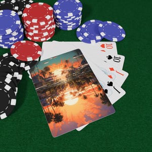 Naipes de póker de Florida / Ideales para noches de juegos, reuniones familiares, regalos, fiestas, diversión al aire libre, noches de juegos y noches de póker