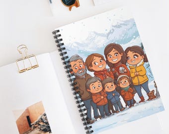Cuaderno de espiral "Tradición familiar": línea rayada, diario de recuerdos, diario de herencia, planificador de vacaciones, historias generacionales, registro de celebraciones