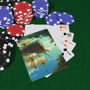 Naipes de póker Island Adventures, perfectos para una noche de juegos, un regalo único para jugadores, ideales para torneos de póker, cartas coleccionables