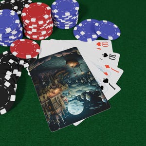 Whimsical Worlds Poker Playing Cards, Unique Card Deck, Game Night Essential, Gift for Gamers, Collectible Card Game, Stylish Poker Set