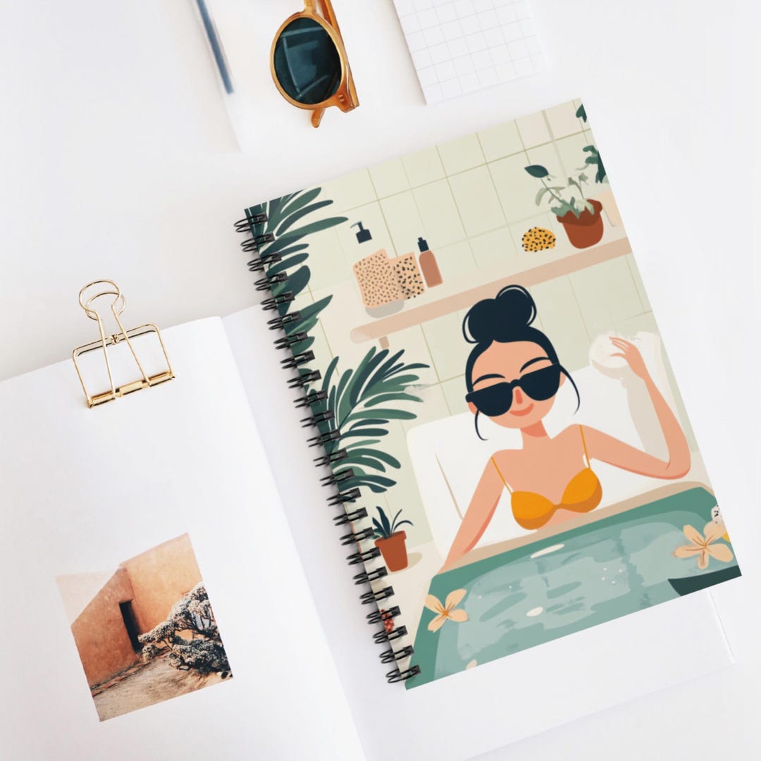 Sunday Notebook Self Care Sunday Spiral Notebook, Relaxation Journal, Fun Gift for ...