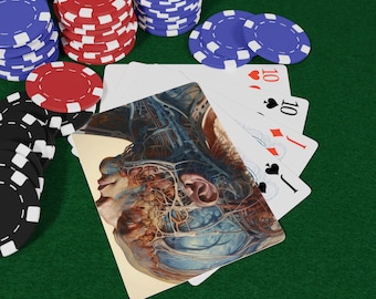 Artistic Anatomy Poker Playing Cards Set - Gothic Ace of Spades, Custom Deck, Game Night Essential, Gift for Card Players, Poker Night Decor