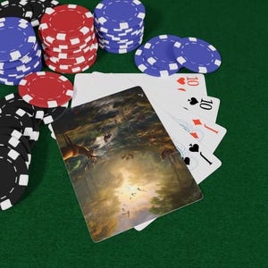 Naipes de póker Wildlife Sanctuary, esenciales para una noche de juegos, regalo único para gamers, baraja elegante para amigos, divertido juego de cartas de mesa