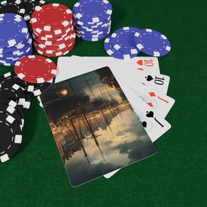 デンマーク製トランプセット - ポーカーナイト、ゲームナイト、カジノテーマ、ヴィンテージ装飾、ゲーマーへのギフト、ポーカーゲーム、ゲームナイト、トランプ