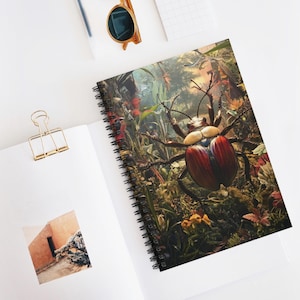 Beetle World Spiral Notebook - Ruled Line, Insect Lover Journal, Nature Diary, Entomology Planner, Bug Collector Gift, Wildlife Exploration