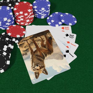 Koyote Spielkarten - Wild West Wildtier Deck, Majestätische Koyote Kunst & Natur inspirierte Designs, einzigartiges Sammelkartenspiel, Spielkarten