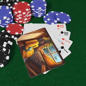 Baraja de cartas Cozy Corners: Baraja de confort y relajación, regalo para el hogar, cartas inspiradoras para un espacio cálido y acogedor, diversión nocturna de póquer