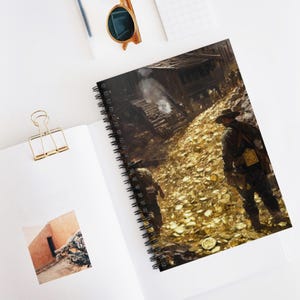 Gold Rush Spiral Notebook - Ruled Line, History Lover&#39;s Journal, Pioneer Diary, Western Gift Idea, Adventure Planner, Vintage Mining Art