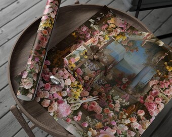 Floral Architecture Wrapping Papers | Romantic Gift Wrap, Birthday Present, Eco-Friendly Packaging, Flower Print, Special Occasions