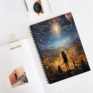One in a Million Spiral Notebook - Ruled Line, Cosmic Art Journal, Night Sky Planner, Writing and Sketching Notebook, Gift for Writers