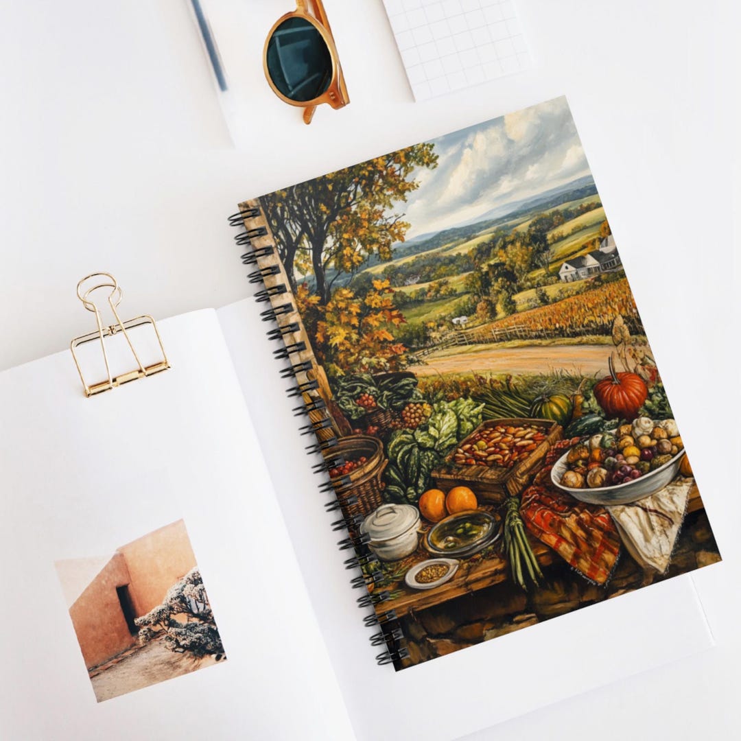 Country Notebook Example Country Cooking Spiral Notebook - Ruled Line, Recipe Journal, Farmhouse ...