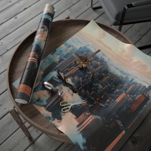 Windy City Wonders Wrapping Paper, Unique Gift Wrap for Any Occasion, Stylish Print for Holidays, Birthdays, Celebrations, Eco-Friendly