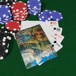 Conjunto de cartas de pôquer California Wildlife, perfeito para noites de jogos, amantes da vida selvagem, presente para ele, eventos de acampamento, diversão ao ar livre, noite de jogos