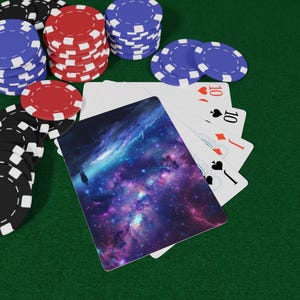Cartes à jouer Voyagez dans l'univers - Jeu d'exploration cosmique, cartes d'art du voyage dans l'espace, lot de poker galactique, cadeau pour les amateurs d'astronomie