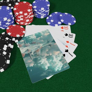 Surreale Szenerie Poker Spielkarten Set, Einzigartiges Spiel Nacht Geschenk, Sammel Spielkarten, Cardistry, Kasino Spiele, Poker Nacht Spaß