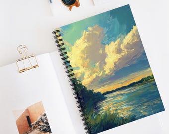 Carnet à spirales Mississippi - Lignes lignées, carnet d'un amoureux de la nature, journal intime sur la rivière, idée cadeau voyage, organisateur de paysages, paysage américain