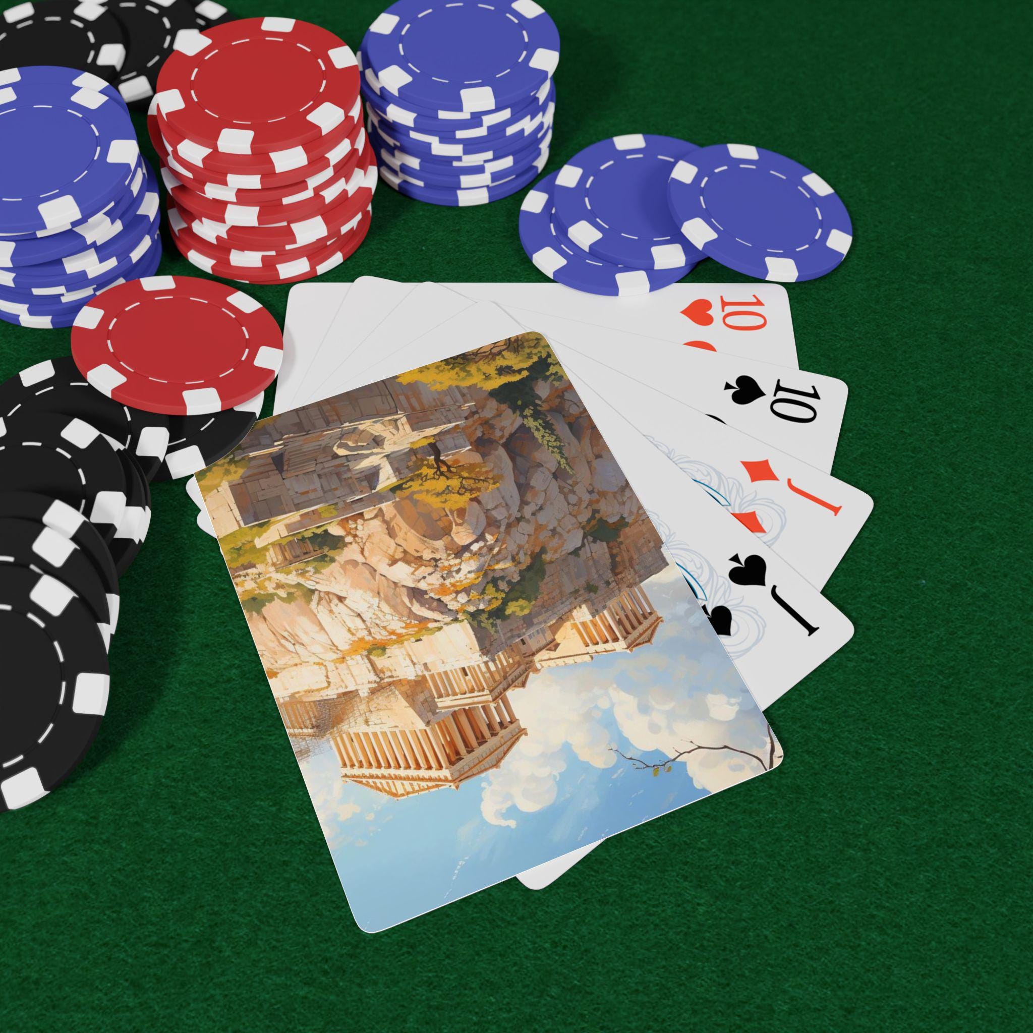 Athens Acropolis Poker Playing Cards Set | Custom Card Deck, Unique Game Night Gift, Modern Decor, Collector's Item, Fun Poker Gift