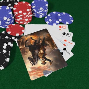 Set di carte da gioco American Revolution Poker, regalo unico per giocatori, carte da gioco retrò, essenziali per le serate di gioco, mazzi di carte da collezione